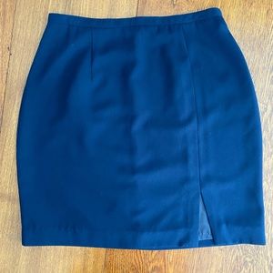 Dress Barn Navy Blue Lined Mini Skirt